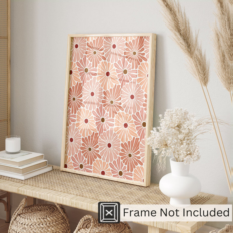 Winston Porter Floral Retro Flowers XVI Retro Unframed Art Print